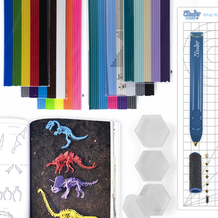 3D ручка 3Doodler Create+ совместима с различными типами пластика