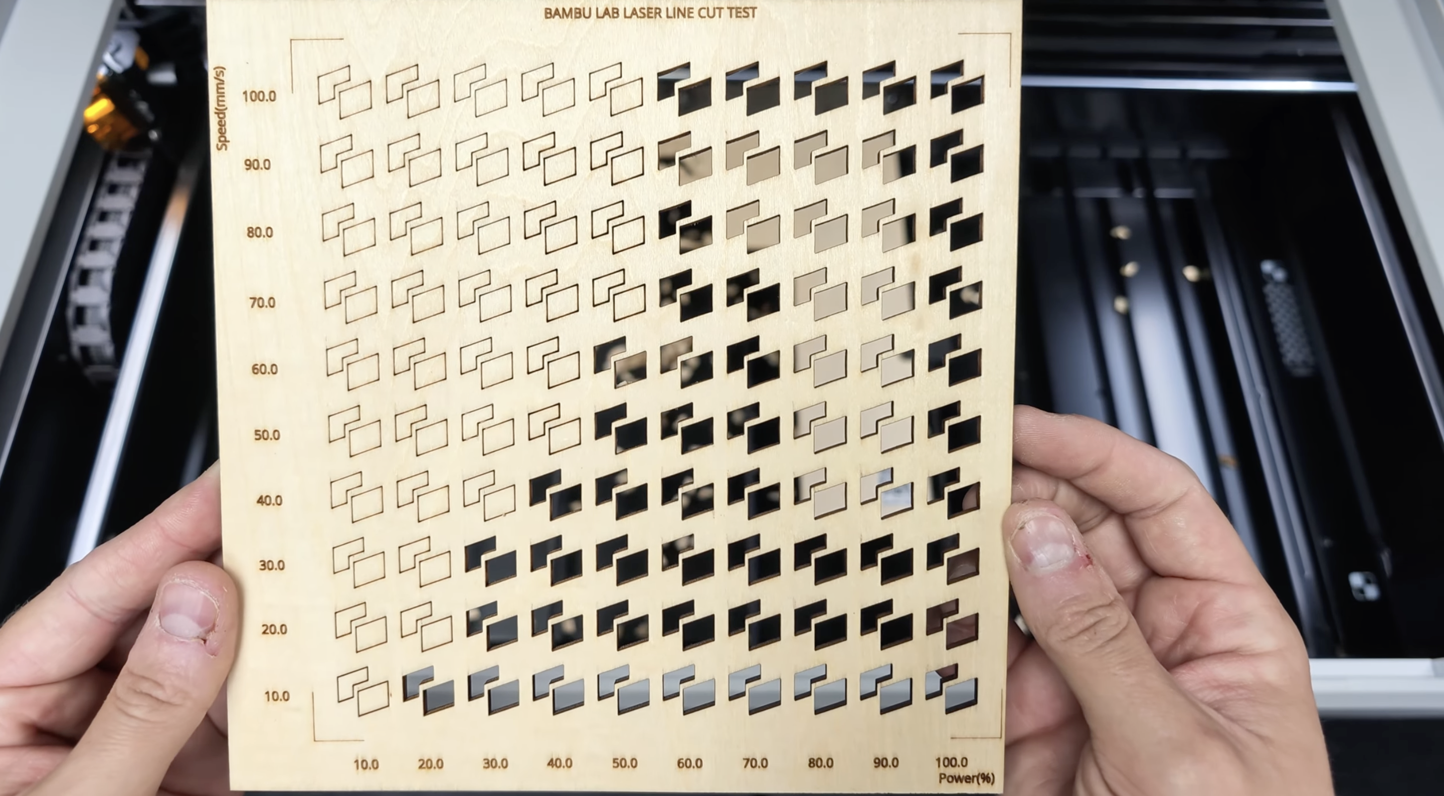 Laser Line Cut Test Bambu Lab R1